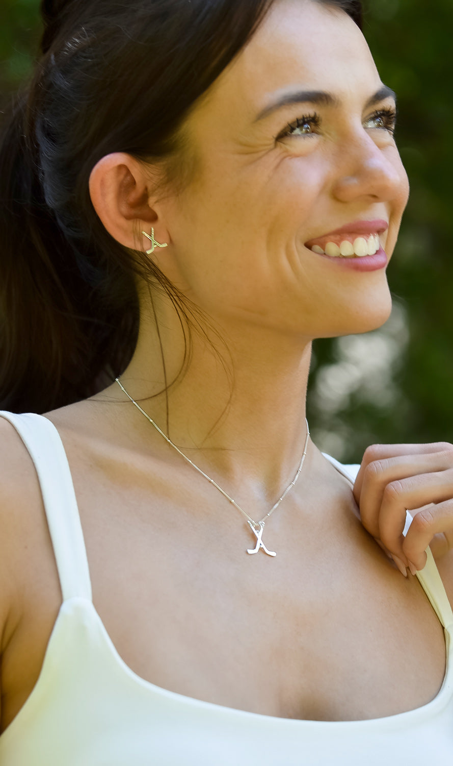 Ice Hockey Silver Charm Necklace