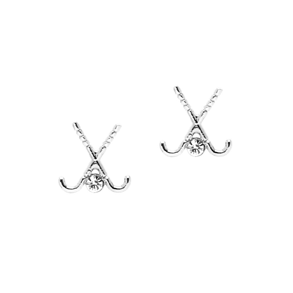 Silver Field Hockey Earrings