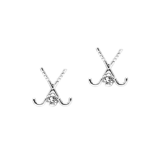 Silver Field Hockey Earrings